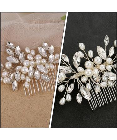 ifundom Bride Hair Comb Lightweight Metal Bride Hair Comb Sparkling Hair Piece Wedding Party Hair Accessory - Buy Online on SooperMarket.com