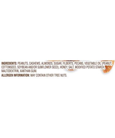 Fisher Snack Honey Roasted Mixed Nuts 24oz - Peanuts, Cashews, Almonds, Filberts, Pecans - 1.5lb Pack of 1 - Buy Online on SooperMarket.com