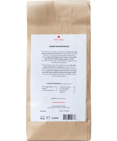 Molin di Pepe - Wholemeal Monococcus Spelt | Cultivated in Mugello - Tuscany | Artisan Production | Nutrient Rich in Fibre Digestible | (3x350g) - Buy Online on SooperMarket.com
