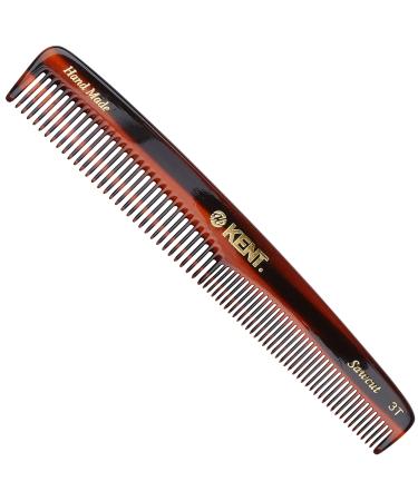 Kent Brushes Handmade Combs Range 3T Medium Size Coarse and Fine Comb for Women Amber 165mm
