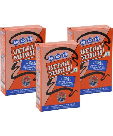MDH Deggi Mirch 100g (Pack of 3)- Enhances the flavours of the meal - A must-have Indian Spice Red Chilli Powder in the kitchen Widely used Spice powder Deggi Mirch 100 g (Pack of 3) - Buy Online on SooperMarket.com
