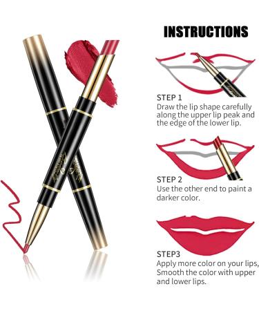 ChaneeHann 2-in-1 Lipstick & Liner Set - Matte Lipstick & Lip Liner Pencil Waterproof - Shaping Lip Liner for Girls (07 Bean Paste) - Buy Online on SooperMarket.com