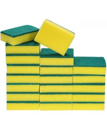 20 Pack Multi-Use Heavy Duty Scrub Sponge Extra Thin Magic Cleaning Sponges Eraser Sponge for Kitchen Bathroom Furniture Leather Car & Steel