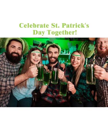 MoKo St. Patrick's Day Headband 5 Pack - Green Glitter Clover Accessories for Women, Girls, Teens - Buy Online on SooperMarket.com