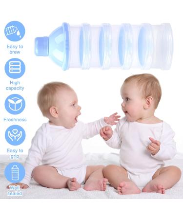 WOWOSS Portable Formula Dispenser - 2 Pcs Non-Spill Milk Powder Storage Container for Travel - 4 Layer Pot for Kids - Outdoor Friendly - Buy Online on SooperMarket.com