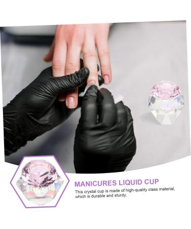 FRCOLOR Glass Nail Dish Crystal Dappen Dish 5.5x5.5cmx5pcs Pinkx5pcs - Buy Online on SooperMarket.com