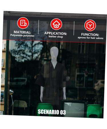 Fashion Hairdresser Gown Stylist Capes for Clients hot Dyeing Robes Barber Guest Gown Black Clothes Black Cape Non-Stick Hairdressing Guest Robe with Sleeves Nylon Polyester Smock - Buy Online on SooperMarket.com