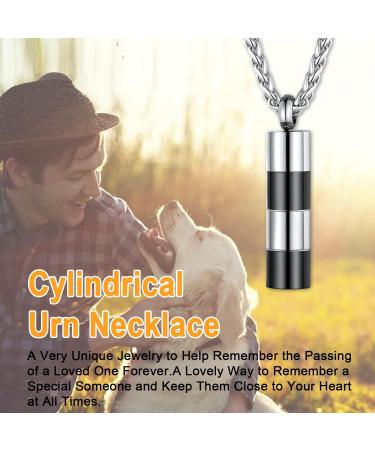 U7 Women s Cremation Urn Necklace - Celtic Knot Dog Feet Wings & Crucifix Designs | Stainless Steel Cylinder Pendant for Ashes | Unique Burial Jewelry for Men - Buy Online on SooperMarket.com