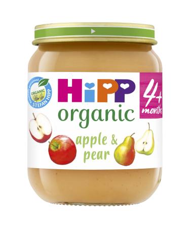 HiPP Organic Apple and Pear Baby Food Jar 4+ Months 125g