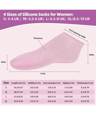 Soft Gel Foot Peel Mask & Moisturizing Silicone Socks for Dry Cracked Feet - Hydrating Foot Care Gift for Women - Buy Online on SooperMarket.com
