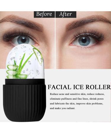 Buy Silicone Ice Roller Face Reusable Ice Roller for Smooth Skin & Illuminated Eyes (Black) | Perfect for Pore Reduction - Buy Online on SooperMarket.com
