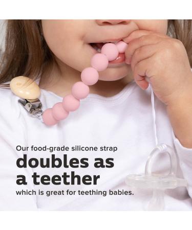 Premium Silicone Pacifier Clip | Safe & Secure Binky Toy Holder | Pink Unisex Design for Babies & Toddlers | Center Coast Collections - Buy Online on SooperMarket.com