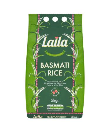 Seelans Laila Basmati Rice | Premium Quality | 100% Basmati | Delightful Delicate Aroma & Delicious Flavour | Perfect for Curries Biryani Any Savoury Dish | Gluten Free (GF) | Vegan | 5kg Bag