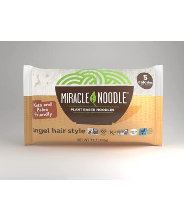 Miracle Noodle Angel Hair Pasta - Plant Based Shirataki Noodles - Keto, Vegan, Gluten-Free, Low Carb, Paleo - 7 oz (Pack of 6) - Buy Online on SooperMarket.com