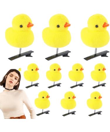 10 Duck Plush Hairpin Cute Yellow Duck Hair Clips Cartoon Duck Plush Hairpin Set - Soft Animal Hair Clips Hair Pins Fun Hair Accessories for Girls women Standard - Buy Online on SooperMarket.com
