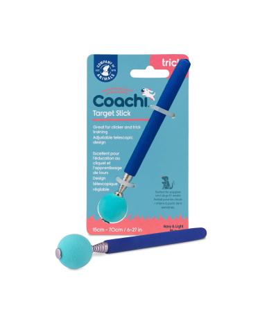 Coachi Target Stick Telescopic Design with Large Ball for Target Dog Accessory for Clicker & Agility Training Teach Commands and Tricks Navy/Light Blue Newer Model Navy/Light Blue