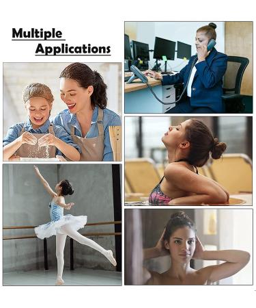Bouttarro Invisible Hair Nets & U Shaped Pins Set - 50 Mesh Elastic Edge Hair Nets & 40 U Shaped Pins for Ballet Buns, Donut Bun Maker Wig - Light Brown - Buy Online on SooperMarket.com