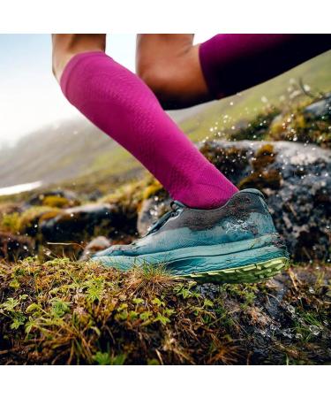 Bauerfeind Ultralight Running Compression Socks for Men & Women | Thin Sports Socks for Jogging & Fitness | Size M (41-43) Berry Color - Buy Online on SooperMarket.com