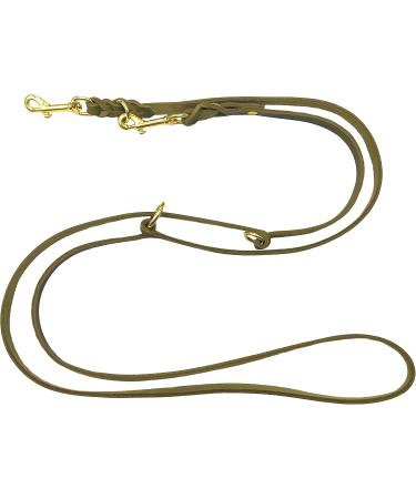 Premium Olive Green Dog Liner - Double Linen Adjustable Leash for Small & Large Dogs | 2m to 5m Sizes Available - Buy Online on SooperMarket.com