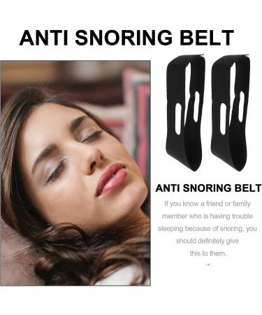 Healifty Chin Strap 2Pcs - Anti Snoring Facial Exerciser for Snoring Solution - Unisex Snore Straps in Black - Buy Online on SooperMarket.com