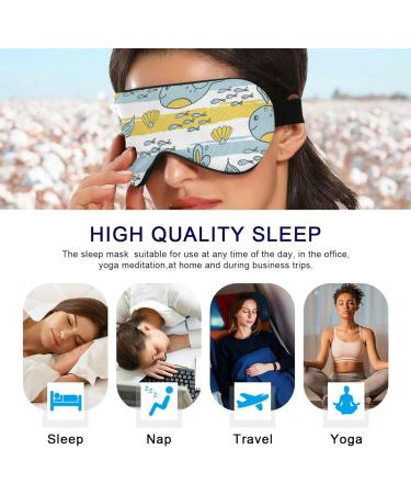 Haskirky Light Blocking Breathable Eye Mask for Adults - Ideal for Travel, Yoga, Meditation, and Deep Sleep - Adjustable and Comfortable - Dolphin Fish Cora Design - Buy Online on SooperMarket.com
