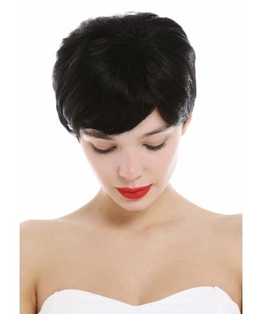 WIG ME UP DP-HH-1 Human Hair Wig for Women & Men - Short Pixie Wavy Black Style - International Shipping Available - Buy Online on SooperMarket.com