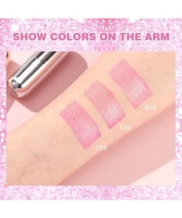 Shop Aderier 3PCS Glimmer Balm - Vegan pH Color Changing Lip Balm & Glitter Confetti | Hydrate & Plump Pink Shimmer Lipstick - International Shipping Available - Buy Online on SooperMarket.com