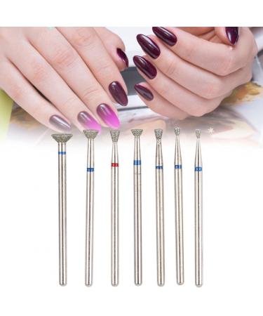 Kuuleeyn 6 tlg.Nail drill set multifunctional nail art manicure drill electrical manicure grinding head tool for editing nails glass plastic (No.03)