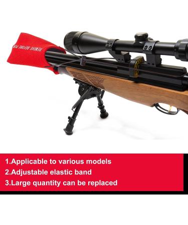 Riakrum 6 Pcs Airsoft & Paintball Barrel Cover with Bungee Cord | Red | 5.51 x 3.15 Inch - Buy Online on SooperMarket.com