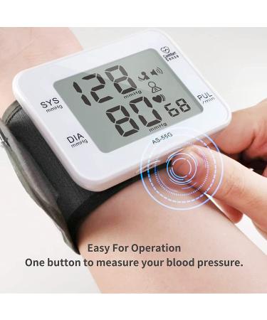 Wrist Blood Pressure Monitor with Voice Broadcast & Large Display Screen - Automatic BP Cuff with Irregular Heartbeat Indicator - 180 Readings Memory - Carrying Case - Buy Online on SooperMarket.com