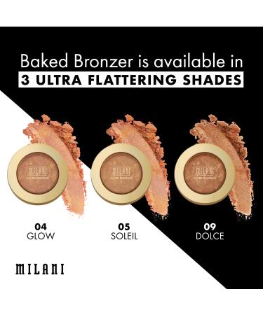 Milani Soleil Baked Bronzer - Cruelty-Free Shimmer Bronzing Powder | Contour, Highlight, and Bronze Makeup | 0.25 oz - Buy Online on SooperMarket.com