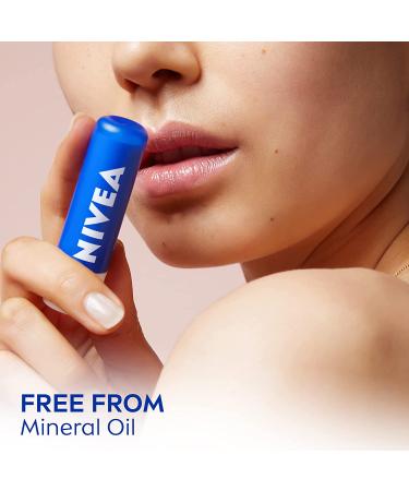 NIVEA Moisture Lip Care Balm Stick with Shea Butter, Jojoba Oil & Avocado Oil 0.17 Oz (Pack of 4) - Buy Online on SooperMarket.com