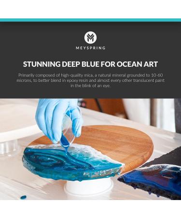MEYSPRING Pacific Blue Epoxy Resin Color Pigment - 50g for Art, Ecopoxy, UV Resin - Buy Online on SooperMarket.com