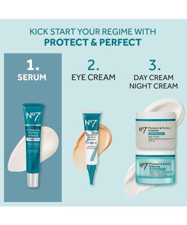 No7 Protect & Perfect Intense Serum - Rice Protein & Alfalfa Complex - Anti Aging Facial Serum with Matrix 3000+ Technology - 50ml Tube - Buy Online on SooperMarket.com