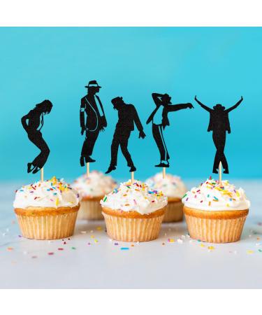 Blumomon 30pcs Jazz Cupcake Toppers Dance Party Cake Decoration Black Glitter Tap Dancers Cupcake Picks Music Dancer Cupcake Picks for Birthday Parties Wedding Party Decorations Disco-4 - Buy Online on SooperMarket.com