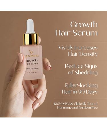 Lanmeri Vegan Hair Growth Serum - Natural Treatment for Hair Loss - Fuller, Thicker Hair in 90 Days - For Women & Men - Buy Online on SooperMarket.com