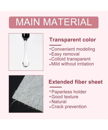 10PCS Nail Extension Fiberglass Kit with 20ml Nail Repair Gel - Long Lasting Anti-Cracking Fibers for Home Salon - Buy Online on SooperMarket.com