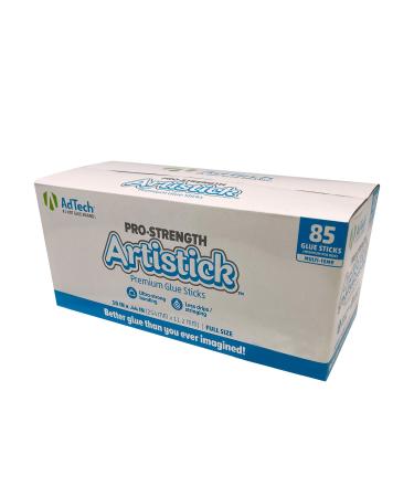 AdTech Premiere Hot Glue Sticks 10" Full Size, White, 85 Sticks