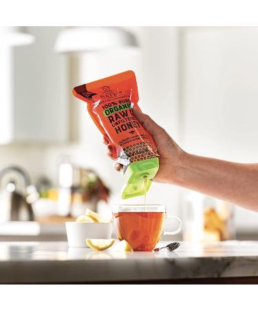 Nature Nate's 100% Pure Organic Raw Honey - 32 oz No-Drip Squeeze Pouches | USDA Certified, No Additives - Buy Online on SooperMarket.com