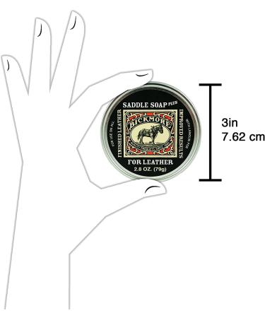 Bickmore Saddle Soap Plus 2.8oz - Leather Cleaner & Conditioner with Lanolin - Restores, Moisturizes, and Protects - Buy Online on SooperMarket.com