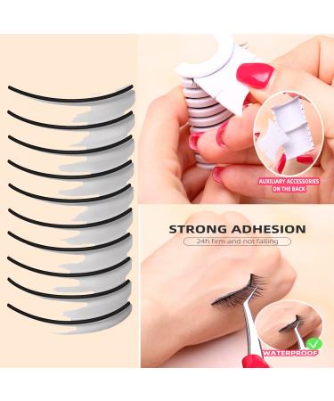 Reusable Self Adhesive Eyelashes Set - 2 Pcs with 10 Waterproof Strips | Easy to Apply False Eyelashes for Natural Look - Buy Online on SooperMarket.com