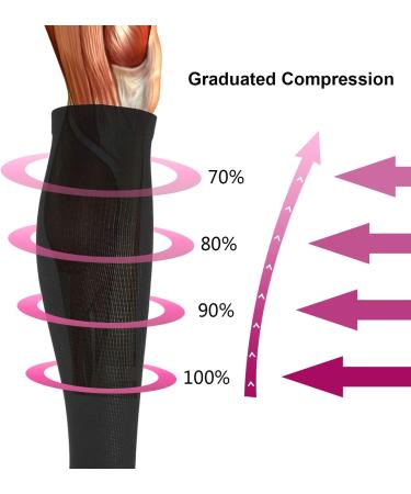 Weekend Peninsula Compression Stockings for Men & Women - 5 Pair Knee Socks for Sports Travel & Pregnancy - Medical Compression L-XL in Black & Brown - Buy Online on SooperMarket.com