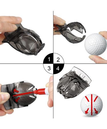 8 Pack Golf Ball Marker Set - Liner, Drawing Marker, Stencil, and Color Markers for Alignment and Marking Tool in Golf - Buy Online on SooperMarket.com