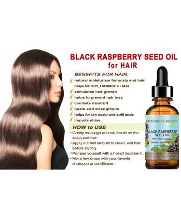 Botanical Beauty Black Raspberry Seed Oil - 100% Pure Natural & Cold Pressed - 2 Fl. oz. for Face Skin Hair Lips & Nails - International Shipping Available - Buy Online on SooperMarket.com