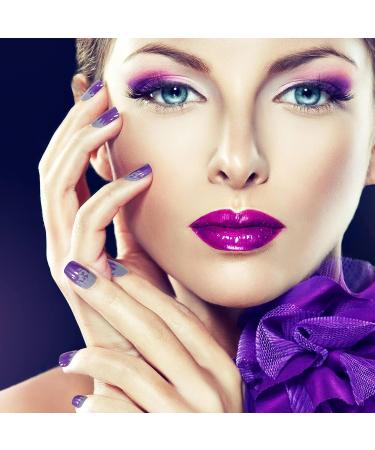 Dopi Purple Butterflies Gel Nail Strips - Long Lasting & Easy to Use - Buy Online on SooperMarket.com