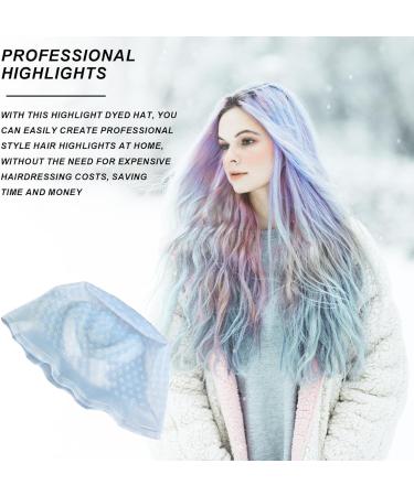 Toseky Hair Hat for Hair Dye Highlight Hair Hat Highlighting Hat - Silicone Hair Dying Hat Bleach Hat Reusable Hair Color Hat Hairdressing Dying Staining Tools - Buy Online on SooperMarket.com