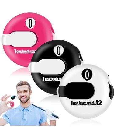 Frienda Golf Score Counter Mini Golf Stroke Counter with One Touch Reset and Simple Attachment to Scorekeeper Glove in 3 Pieces