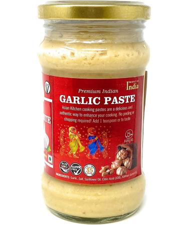 Authentic Asian Kitchen Garlic Cooking Paste 10.5oz - Vegan, Gluten Free, Non-GMO - Indian Origin | 300g Glass Jar - Buy Online on SooperMarket.com