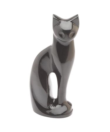 Urns UK Pet Cremation Memorial Urn Cat Black 9.5"