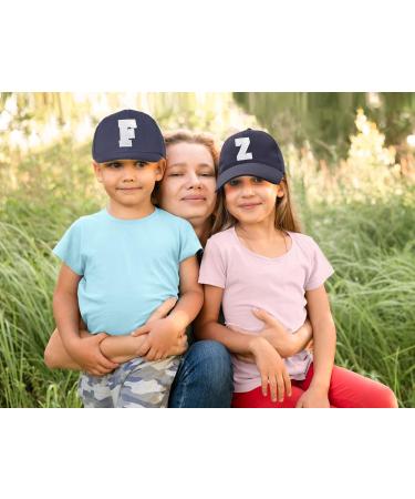 Morefaz Unisex Baseball Cap for Boys & Girls - Navy Blue Children s Hat with Alphabet AZ TM (L) | International Shipping Available - Buy Online on SooperMarket.com